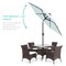Best Choice Products 7.5ft Outdoor Solar Patio Umbrella for Deck, Pool w/ Tilt, Crank, LED Lights
